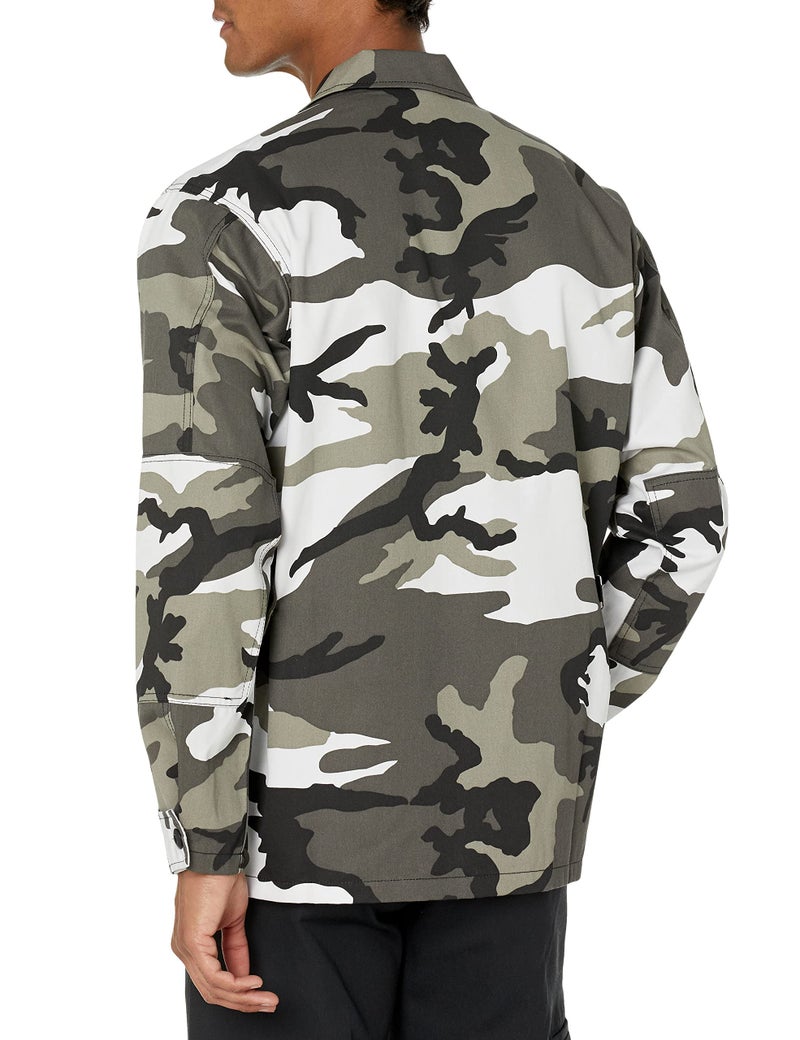 BACKBONE Mens Army Military Battle Dress Uniform BDU Shirt Camo Top Jacket (City Camo, Size L) - Image 2